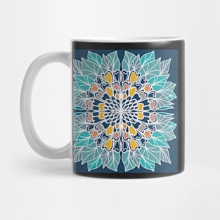 Symmetrical Colorful Flower Design 2 Mug